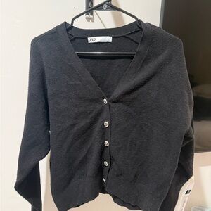 Zara Women's Black Cardigan Sweater